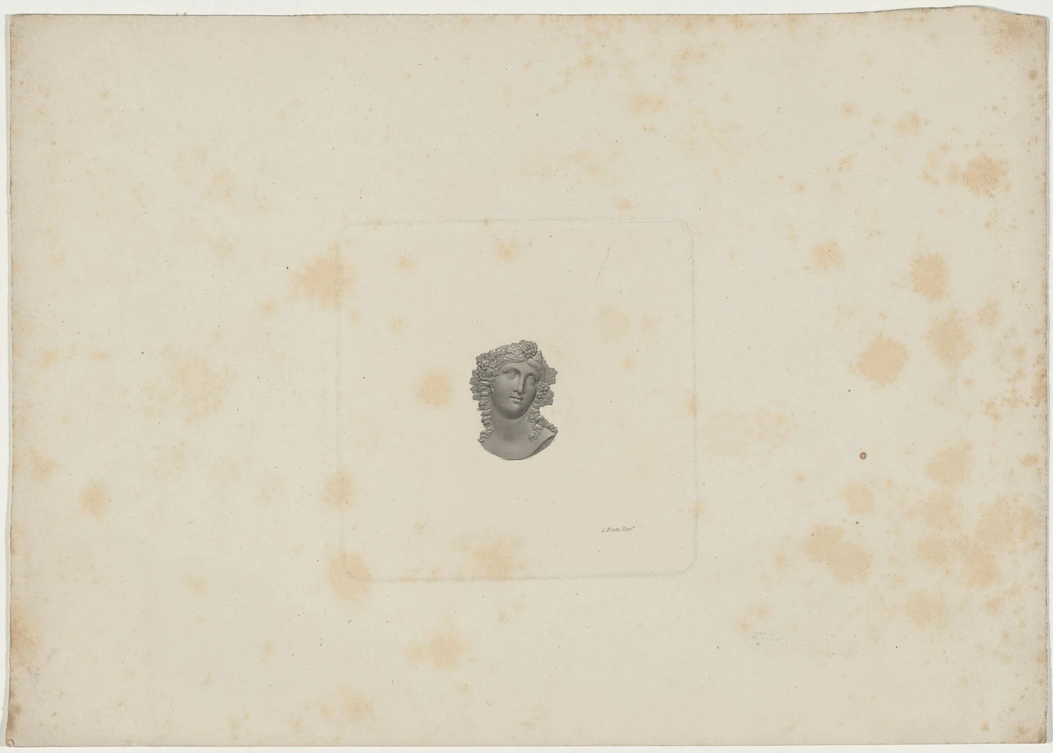 Medallion of Woman's Head: Flora, by Unknown 19th Century, 1850