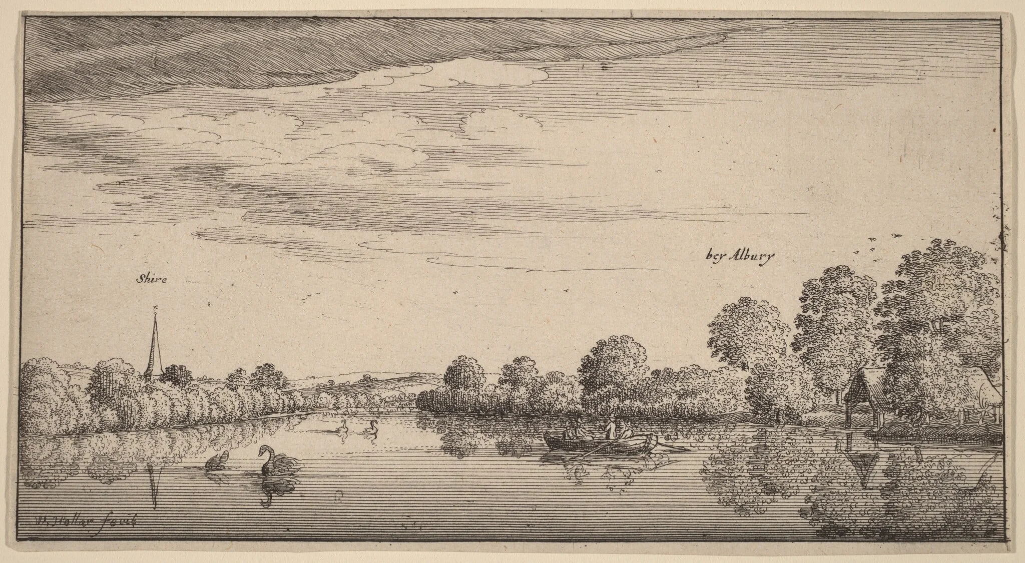 Albury, by Wenceslaus Hollar, ink, 1645