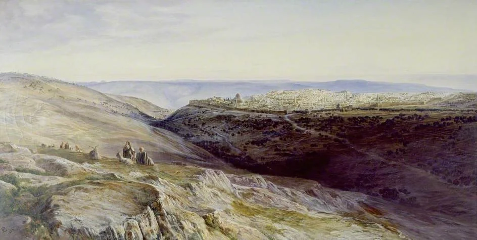 Jerusalem, by Edward Lear, oil, 1865
