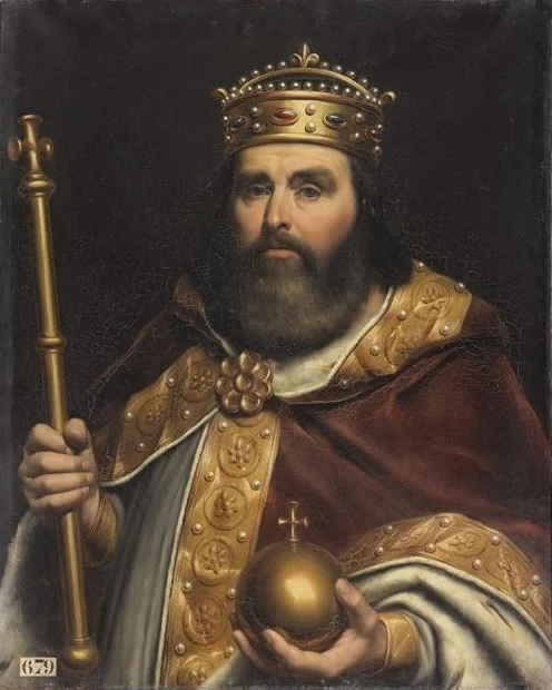 Charles the Fat, by Louis-Félix Amiel, oil, 1837