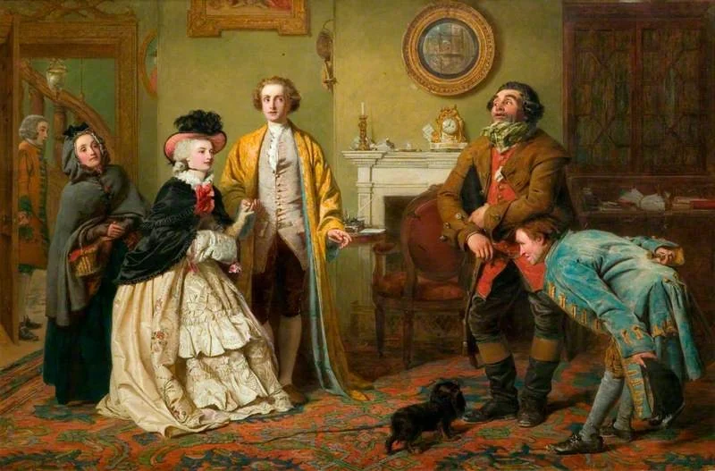Mr Honeywood Introduces the Bailiffs to Miss Richland as His Friends (from Oliver Goldsmith's 'The Good-Natured Man', Act III, Scene 1)
