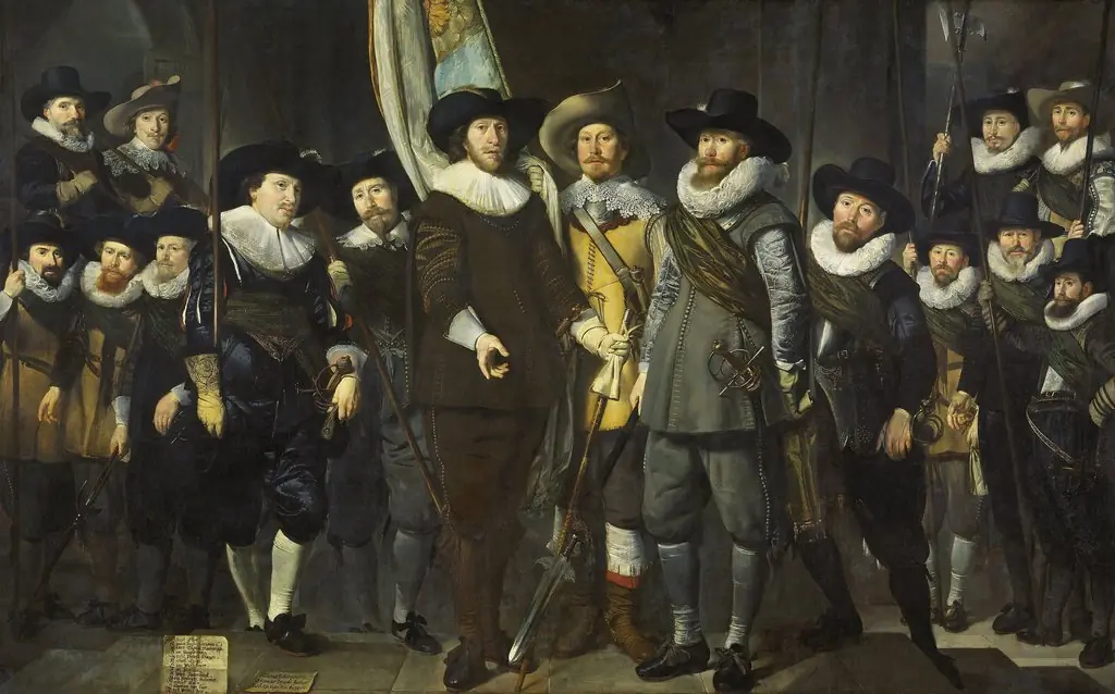 Officers and other civic guardsmen of the IIIrd District of Amsterdam, under the command of Captain Allaert Cloeck and Lieutenant Lucas Jacobsz Rotgans