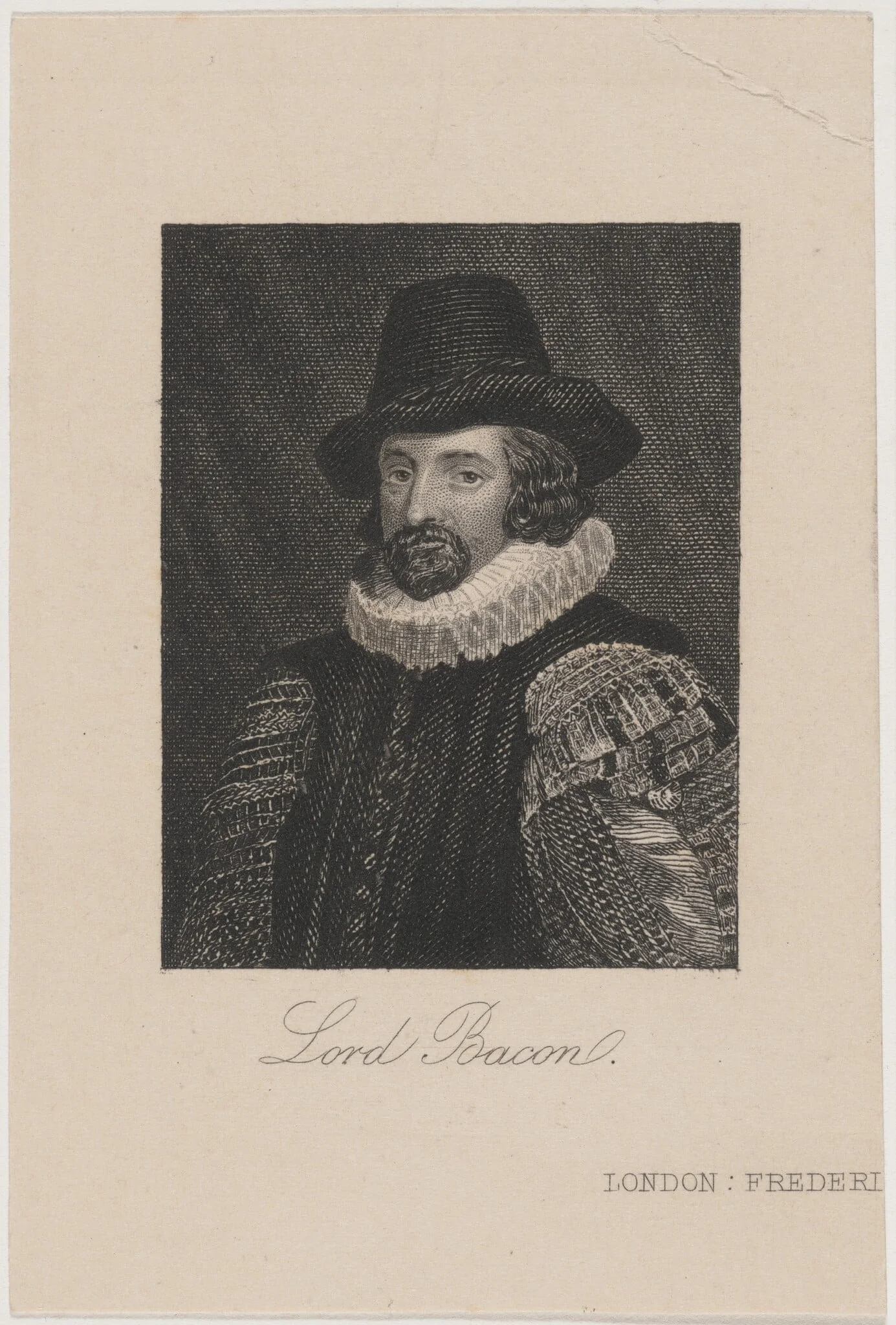Lord Bacon, by Unknown 19th Century, ink, 1850