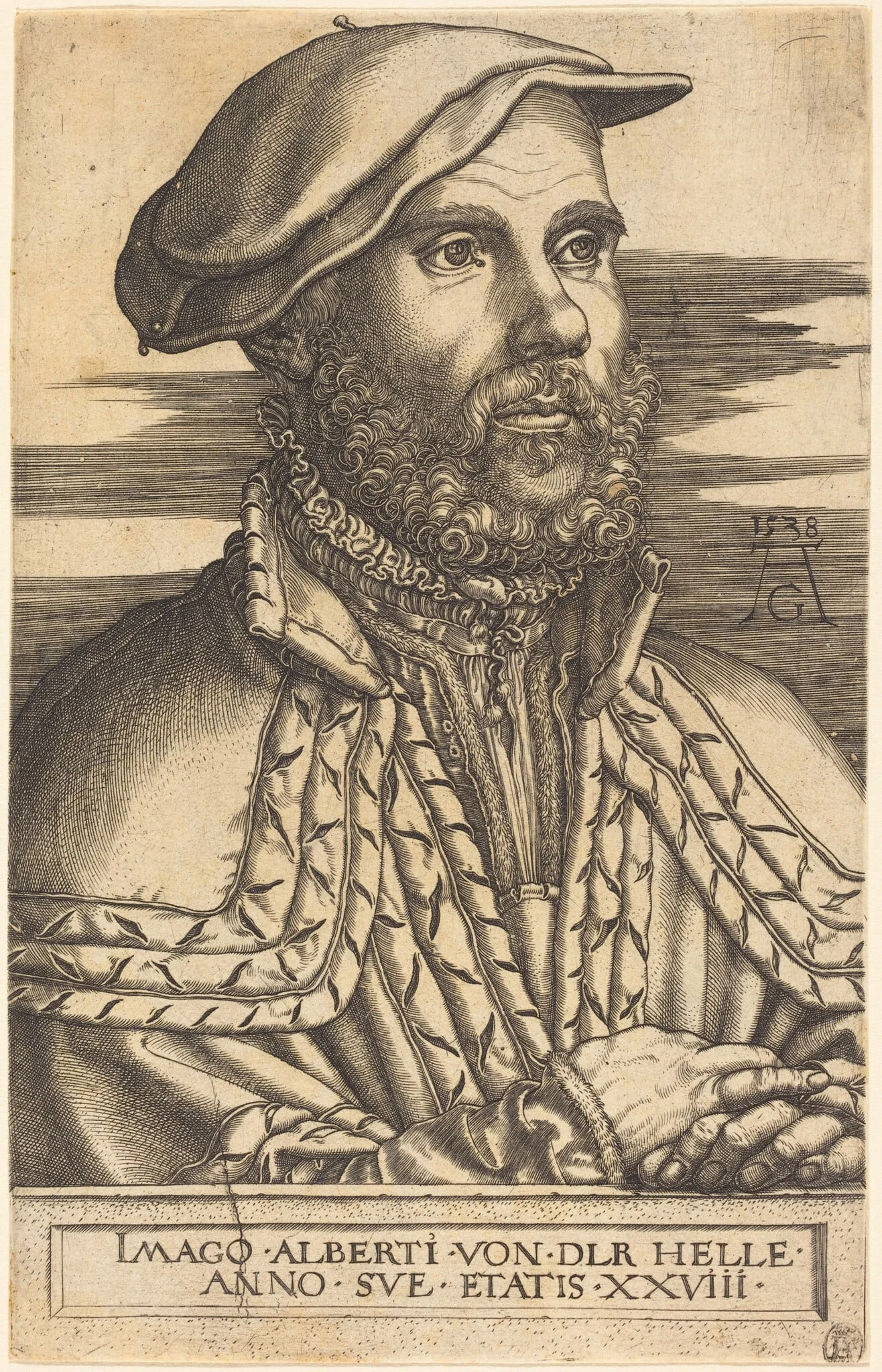 Albert van der Helle, by Heinrich Aldegrever, 1538