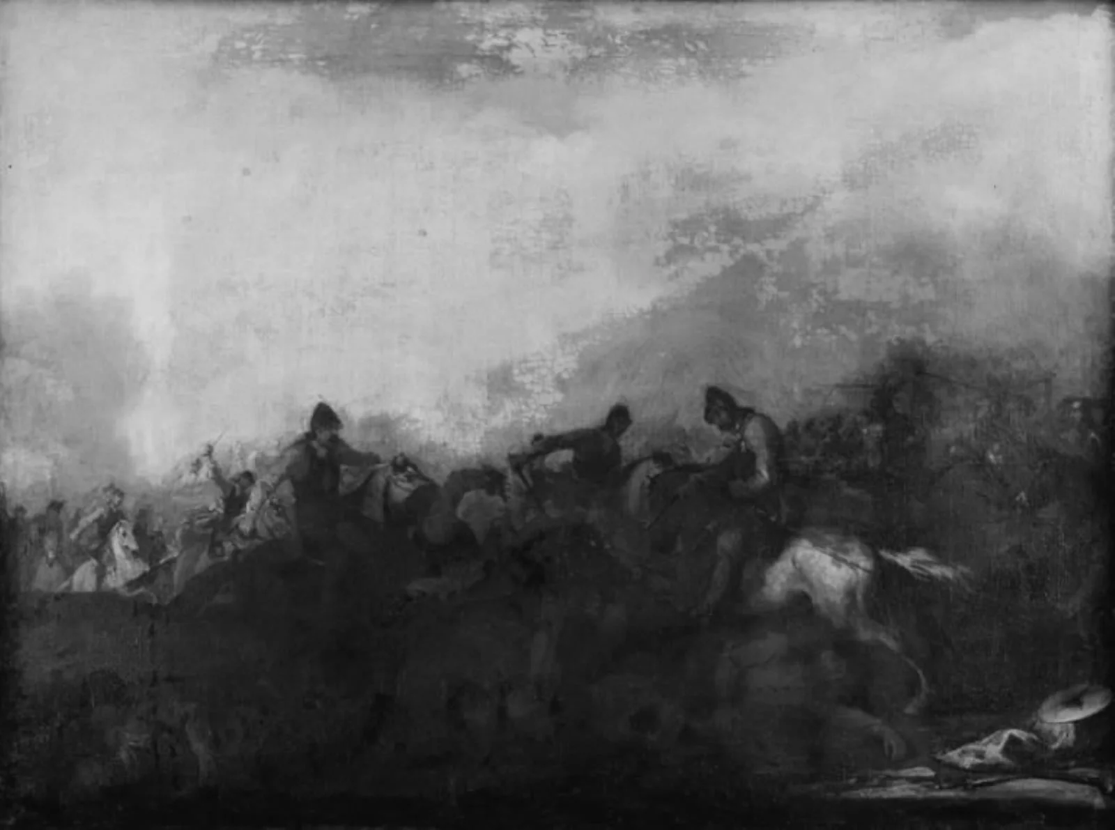 Cavalry Skirmish, by Unknown, 1750