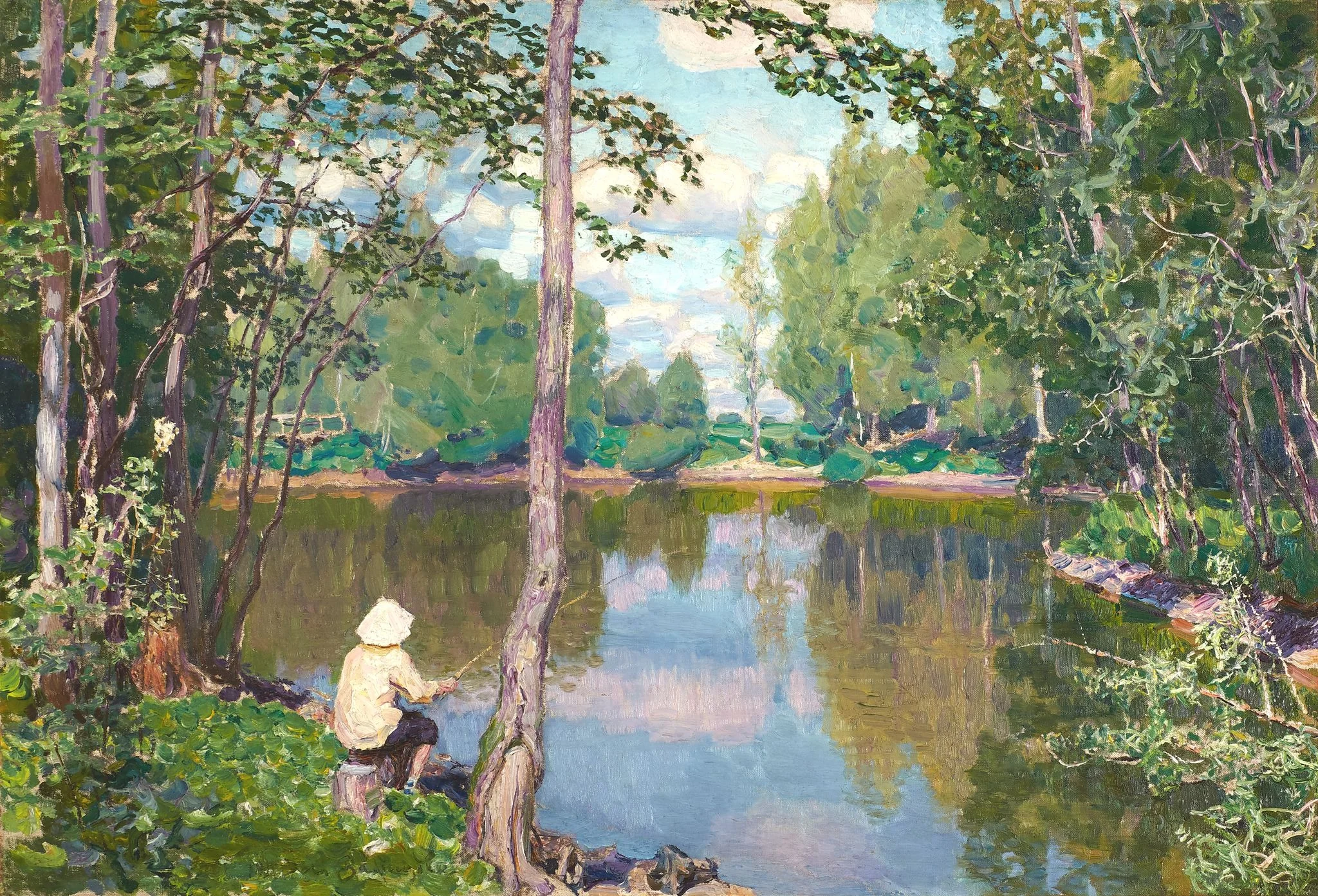 Demyanovo. Tsar's pond, by Apollinary Vasnetsov, oil, 1915
