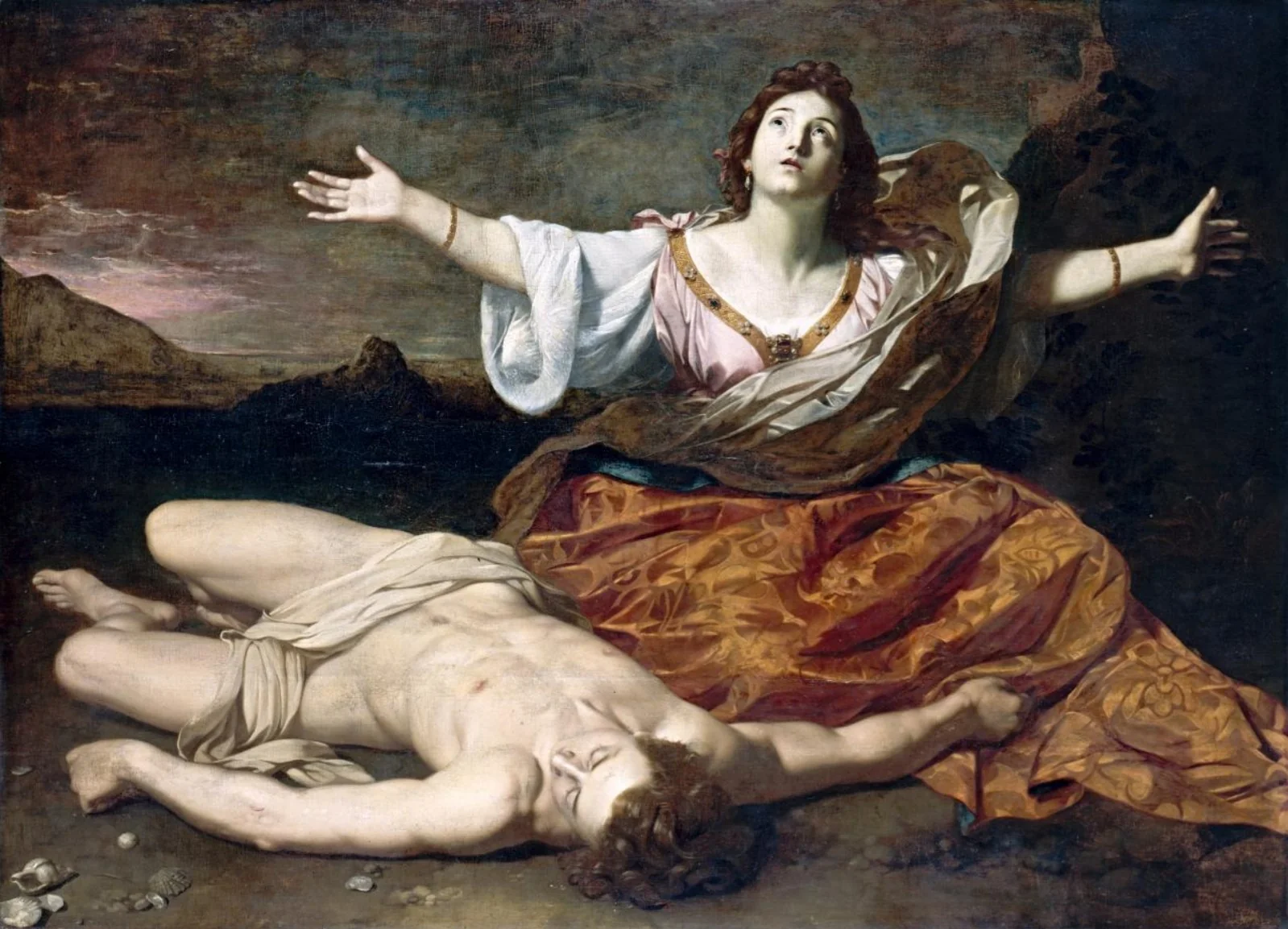 Hero and Leander, by Nicolas Régnier, oil, 1625