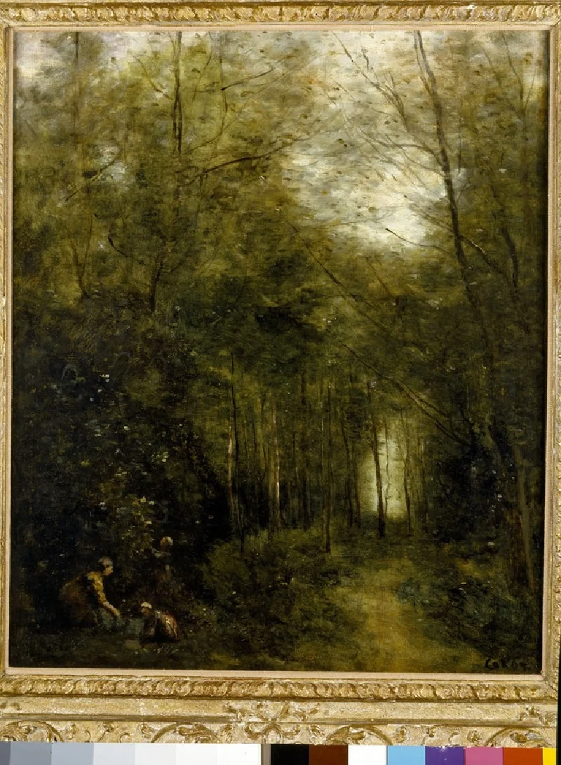 Montfermeuil, the Brook in the Wood, by Jean Baptiste Camille Corot, oil, 1867
