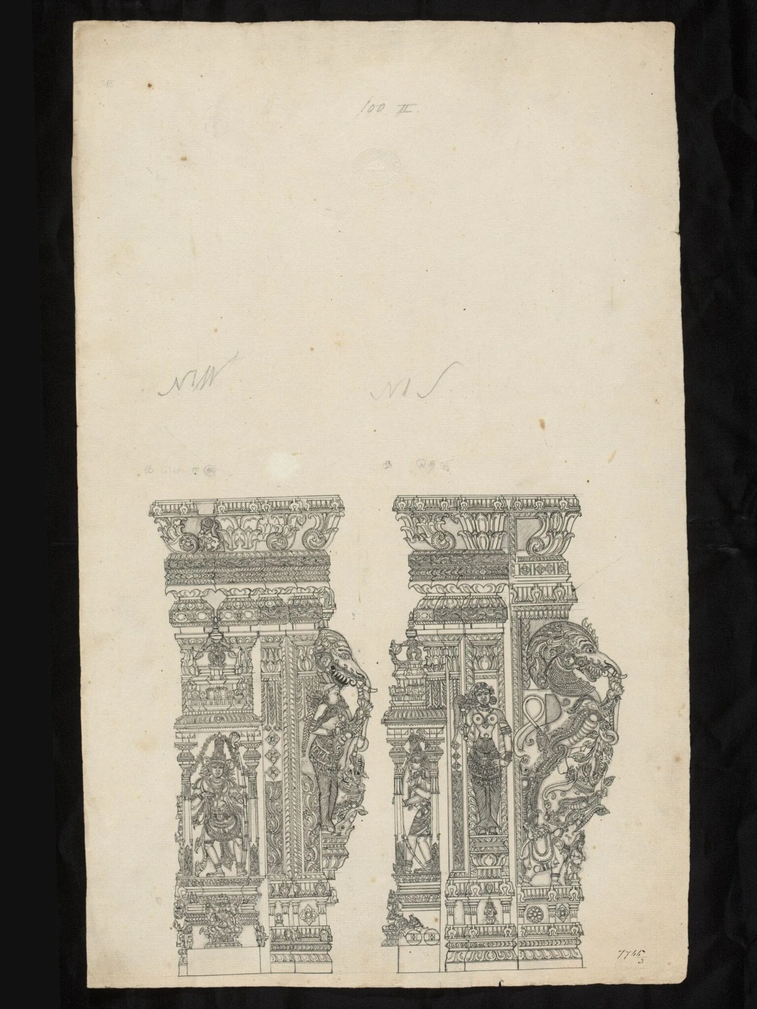 Architectural drawing of Tirumala Nayak at Madura,, by Unknown, 1780