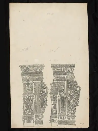 Architectural drawing of Tirumala Nayak at Madura,