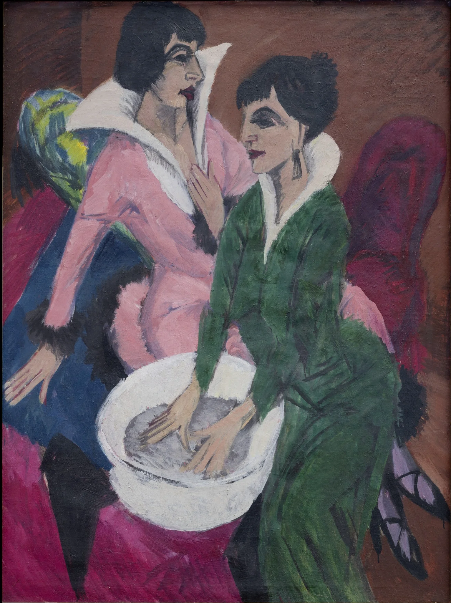 Two Women with a Washbasin; The Sisters