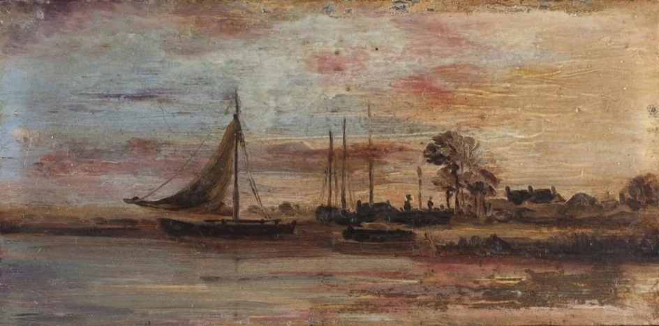 Evening - Antwerp, by David Charles Read, oil, 1830