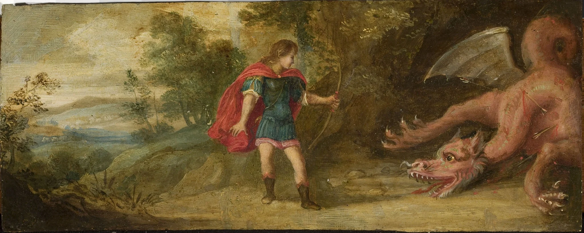 Apollo killing Python (Ovid, Metamorphoses, I, 438ff.)