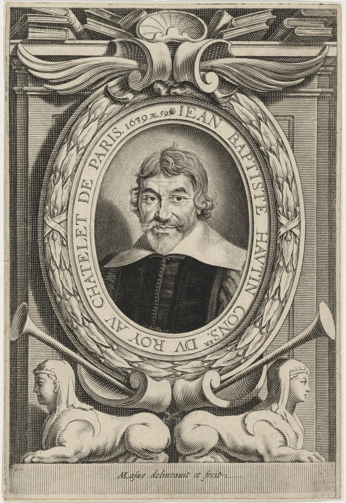 Jean Baptiste Hautin, by Michel Lasne, ink, 1639