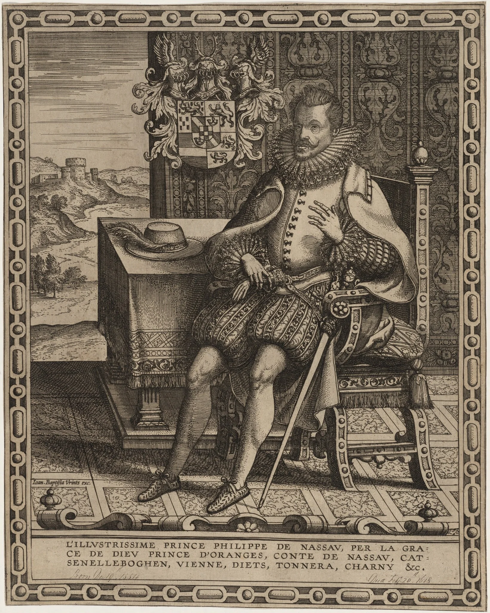 Philip William, Prince of Nassau, by Unknown 19th Century, ink, 1850
