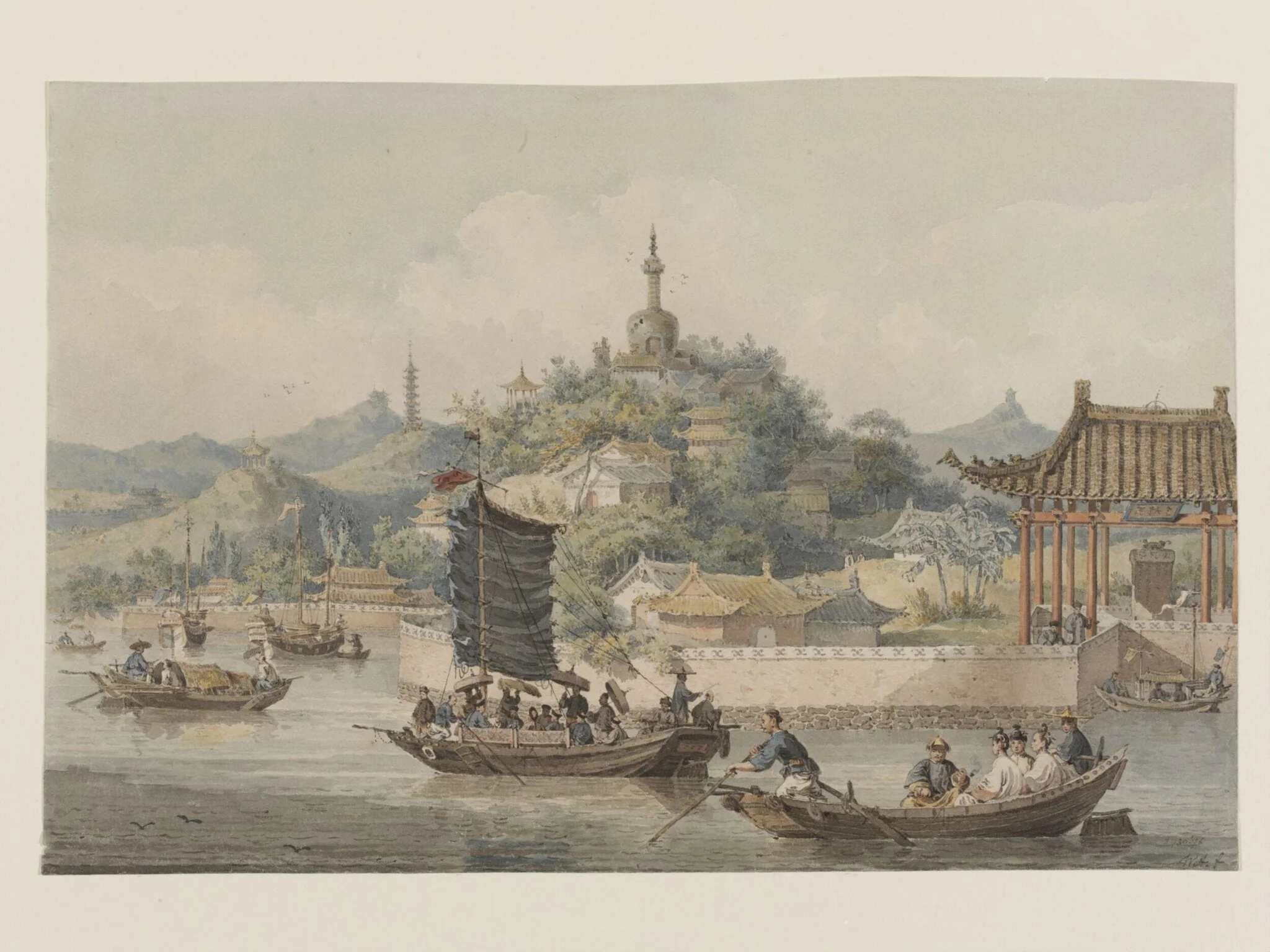 The Emperor of China's Gardens, the Imperial Palace, Peking, by William Alexander, watercolor, 1796