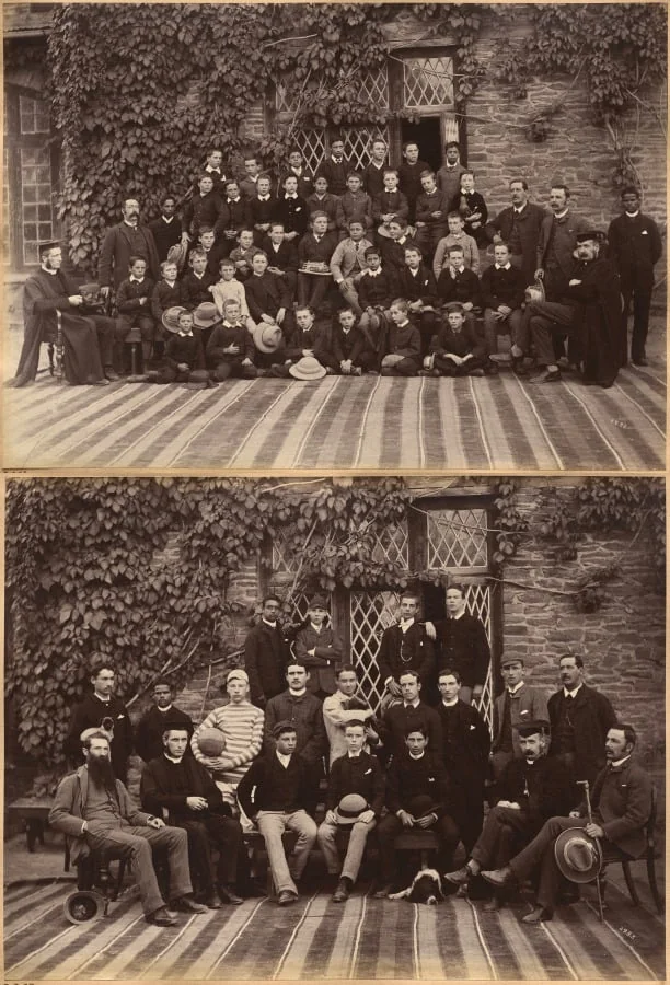 Primary Class Bishop Cotton School, Shimla (recto); High Class Students and Teachers at Bishop Cotton School, Shimla (verso)