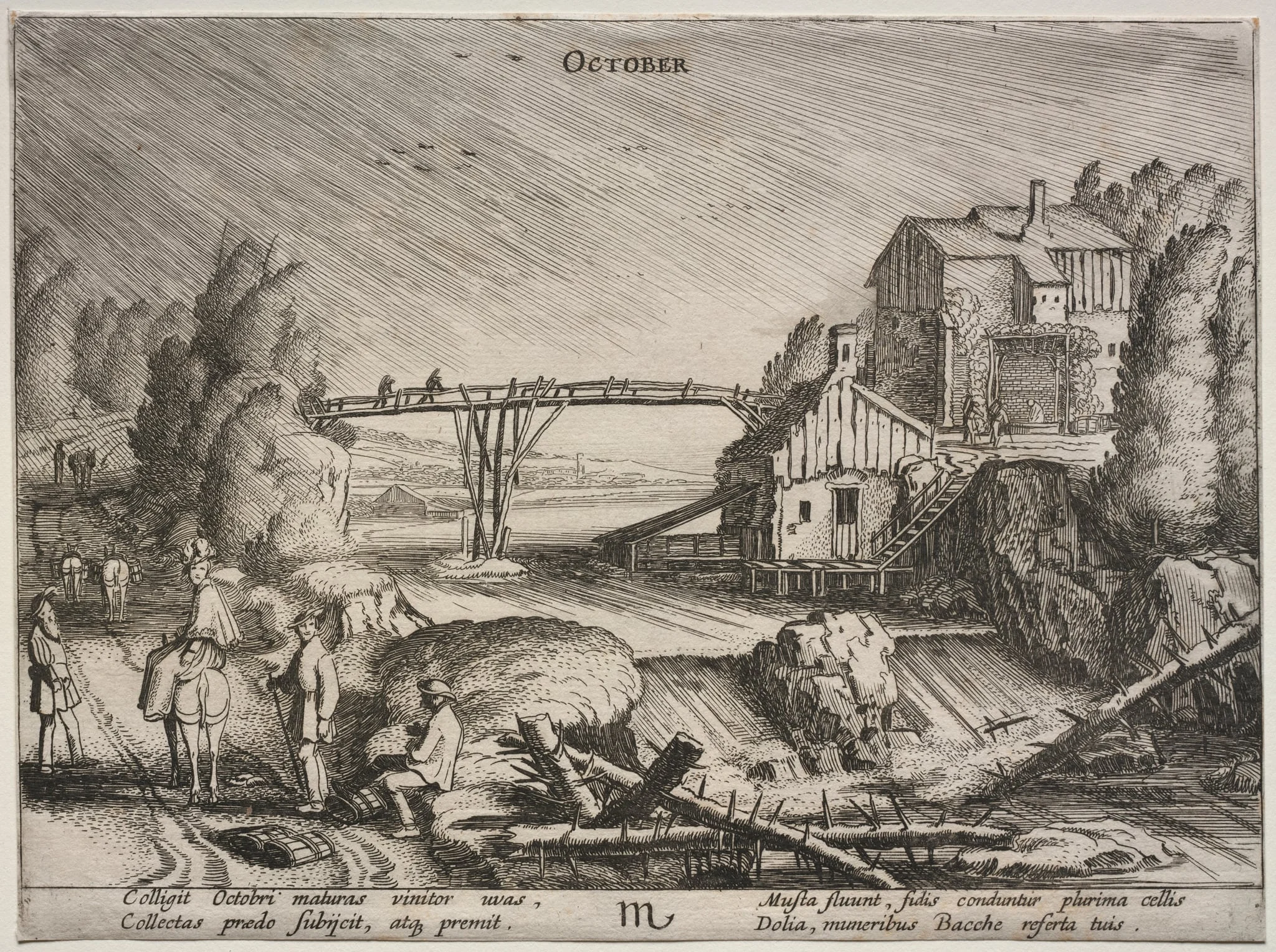 The Twelve Months: October, by Jan van de Velde, 1613