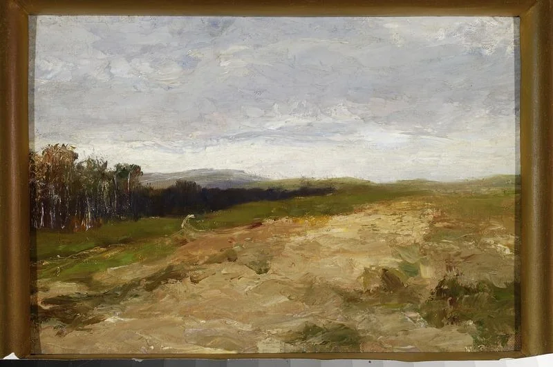 Landscape with a birch grove, by Maksymilian Gierymski, oil, 1868