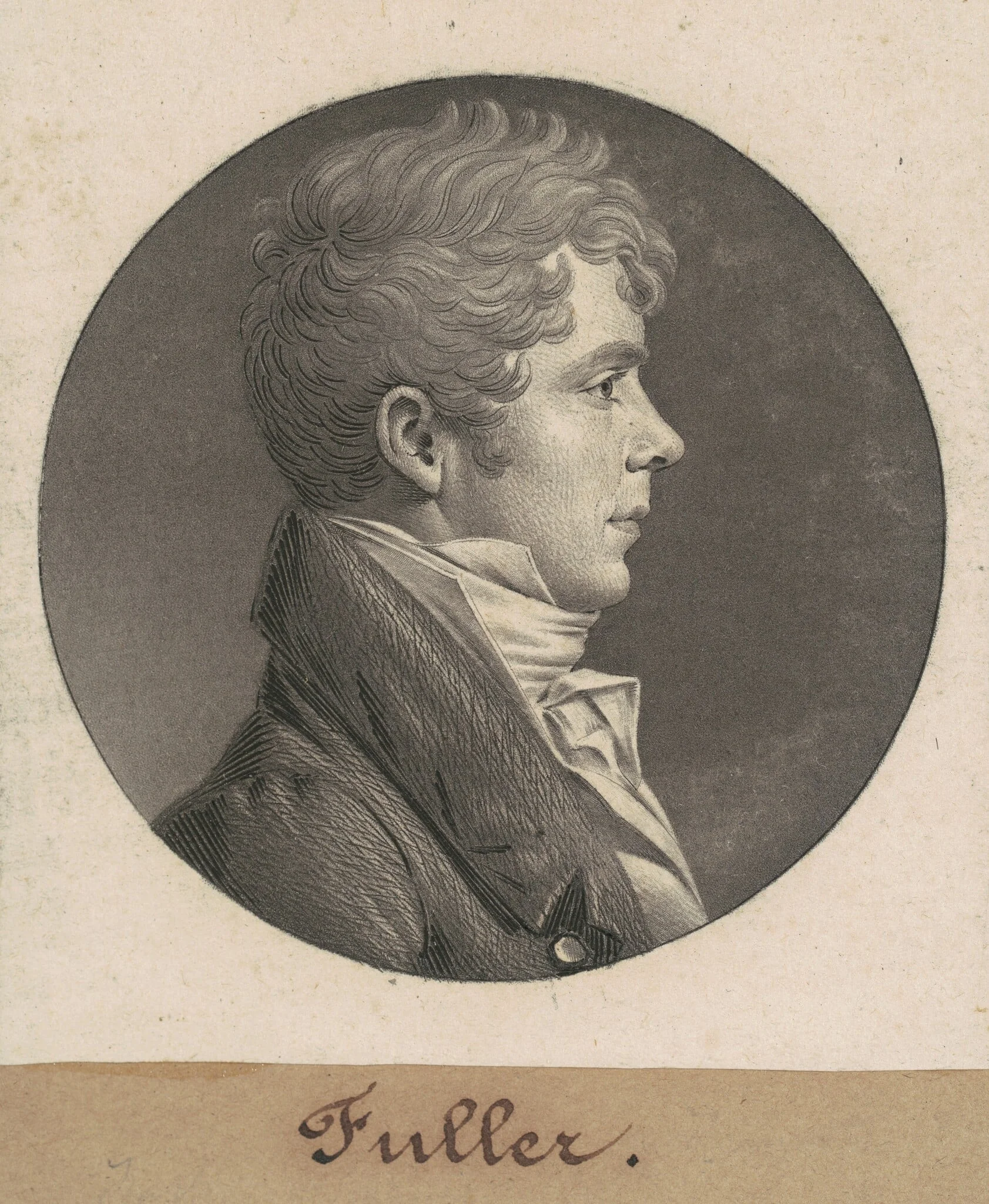 John Coles III, by Charles Balthazar Julien Févret de Saint-Mémin, ink, 1808