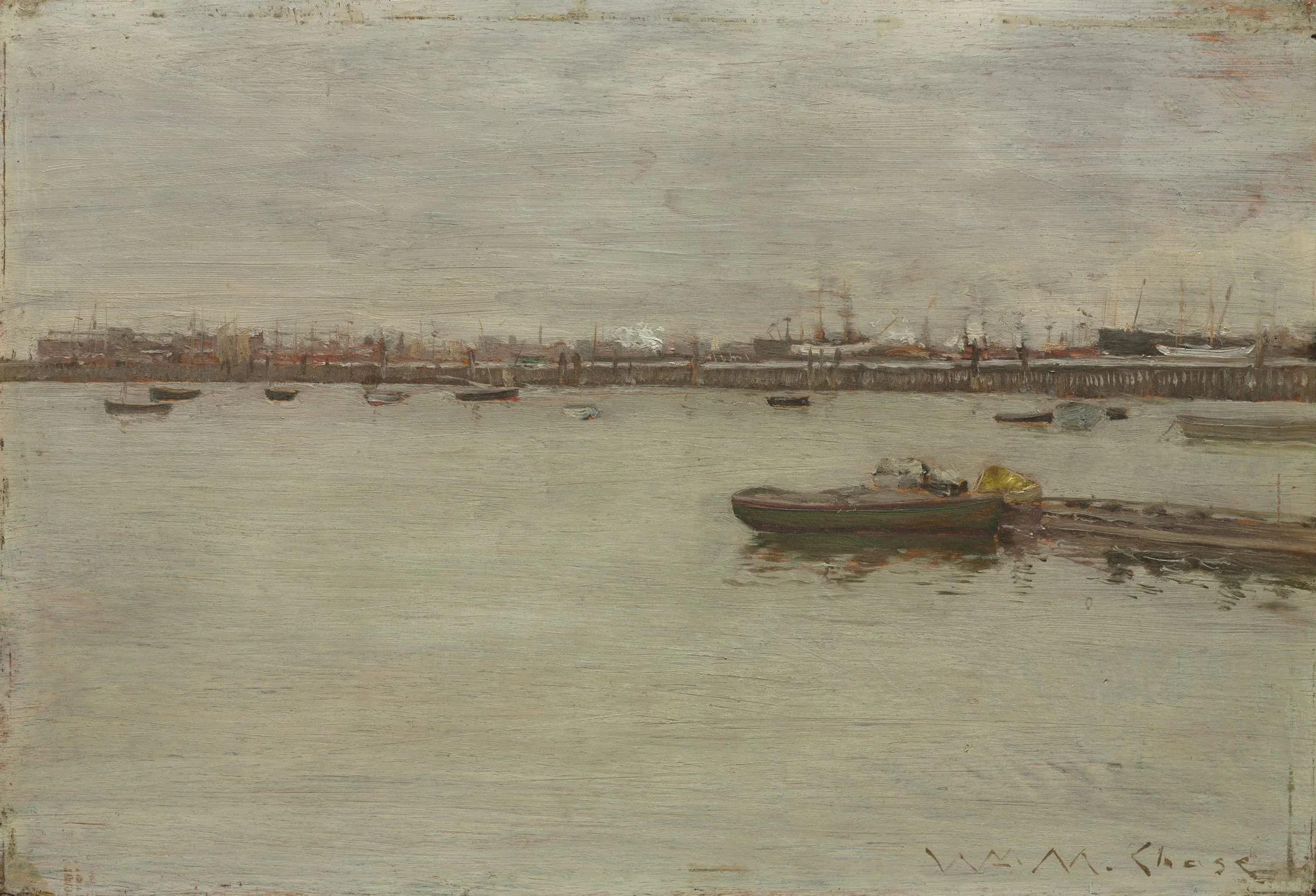 Gray Day on the Bay, by William Merritt Chase, unspecified, 1886