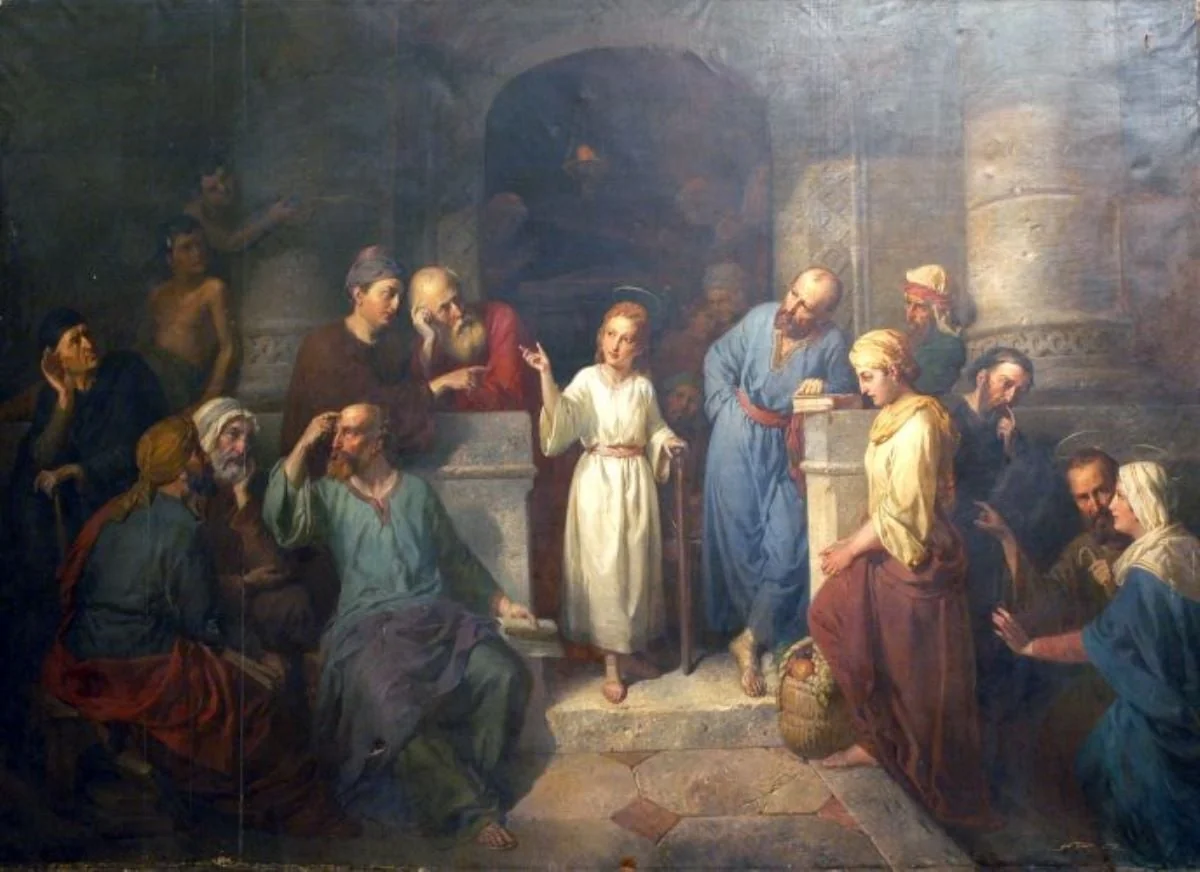 Iisus în templu, by József Molnár, unspecified, 1890