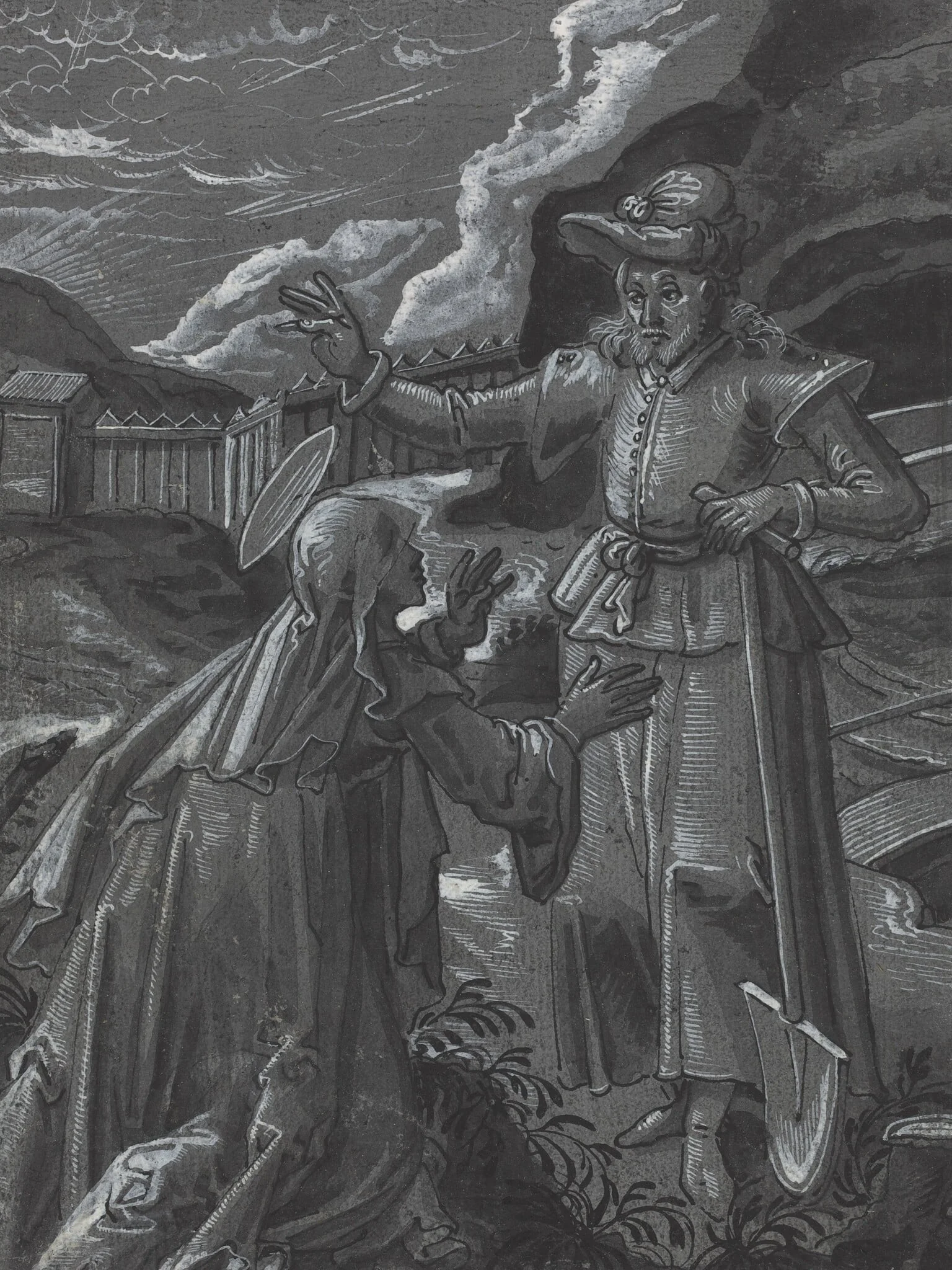 Noli Me Tangere [verso], by German 16th Century, ink, 1600