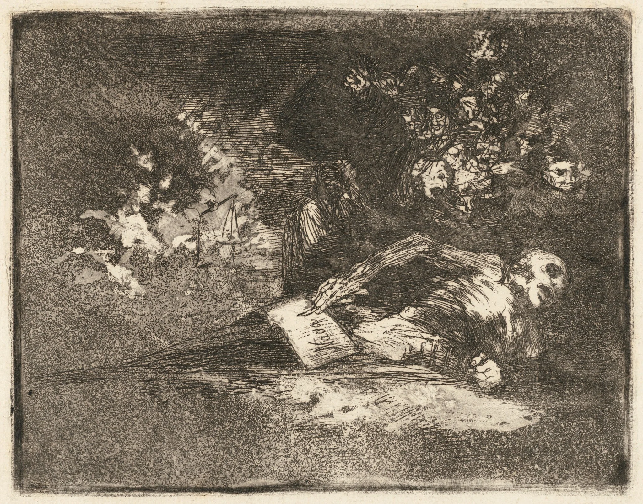Nada (Nothing), by Francisco Goya, ink, 1815