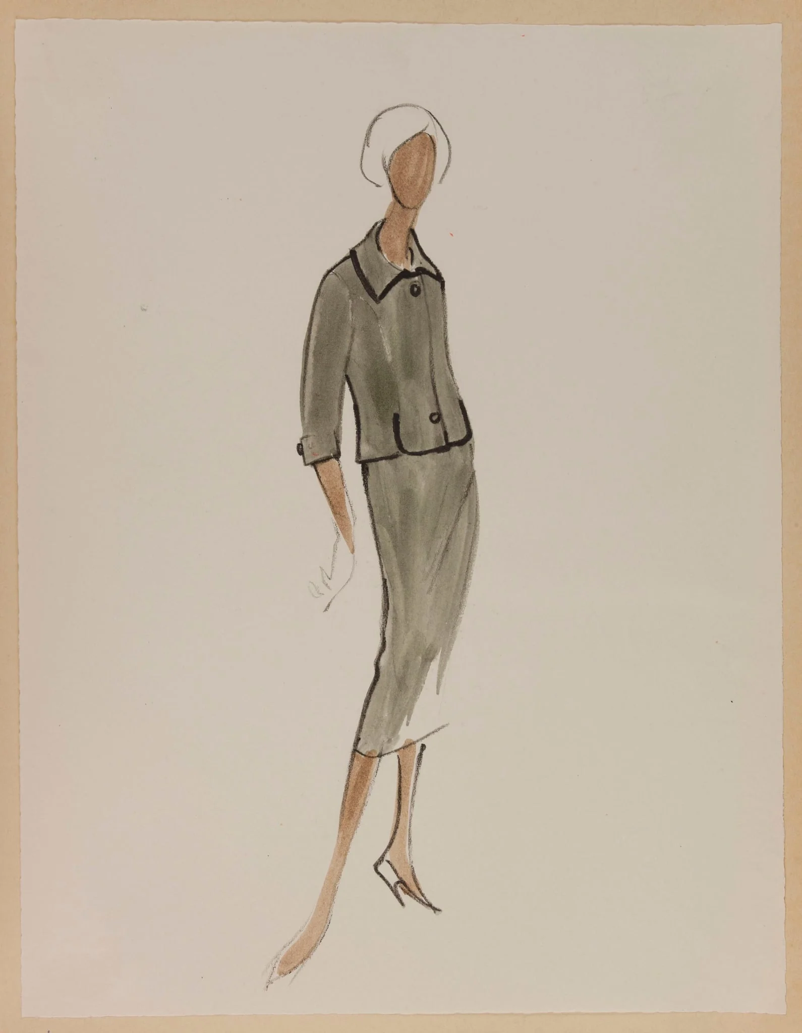 Tailleur gris, by Marie-Louise Carven, 1956