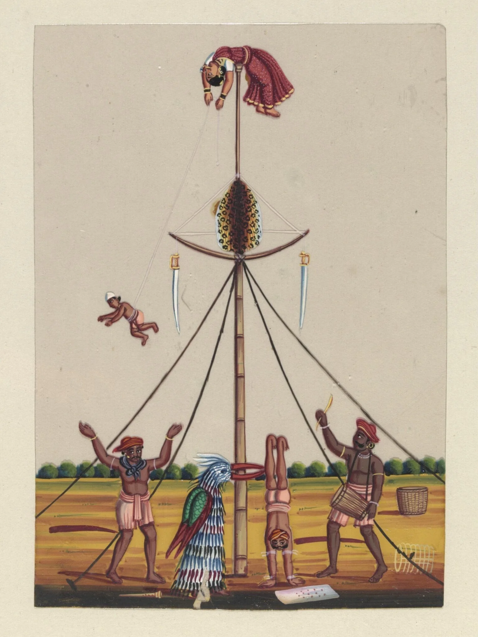 One of eleven paintings of trades and occupations, by Unknown, gouache, 1870
