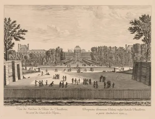 Vue du palais et des jardins des Tuileries, du côté du cours la Reine