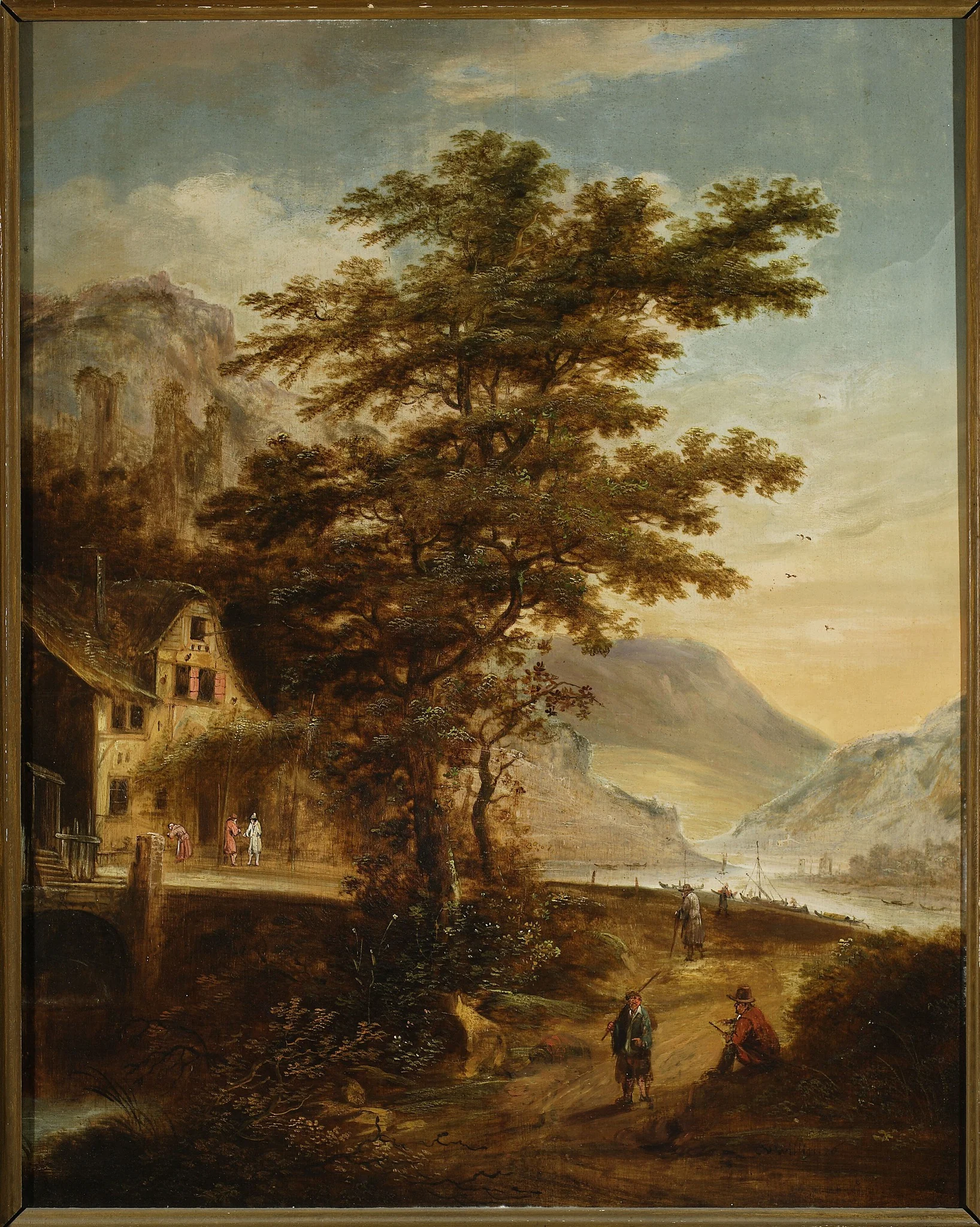 Mountain landscape from the Rheinland, by Claes Jansz. van der Willigen, oil, 1688