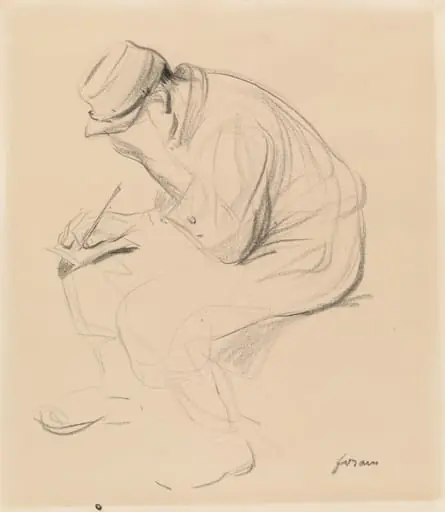 Le Poilu (French Soldier Writing Home)