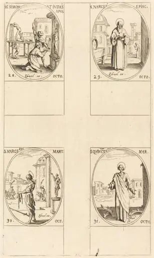 Sts. Simon and Jude, Apostles; St. Narcissus; St. Marcellus; St. Quintin