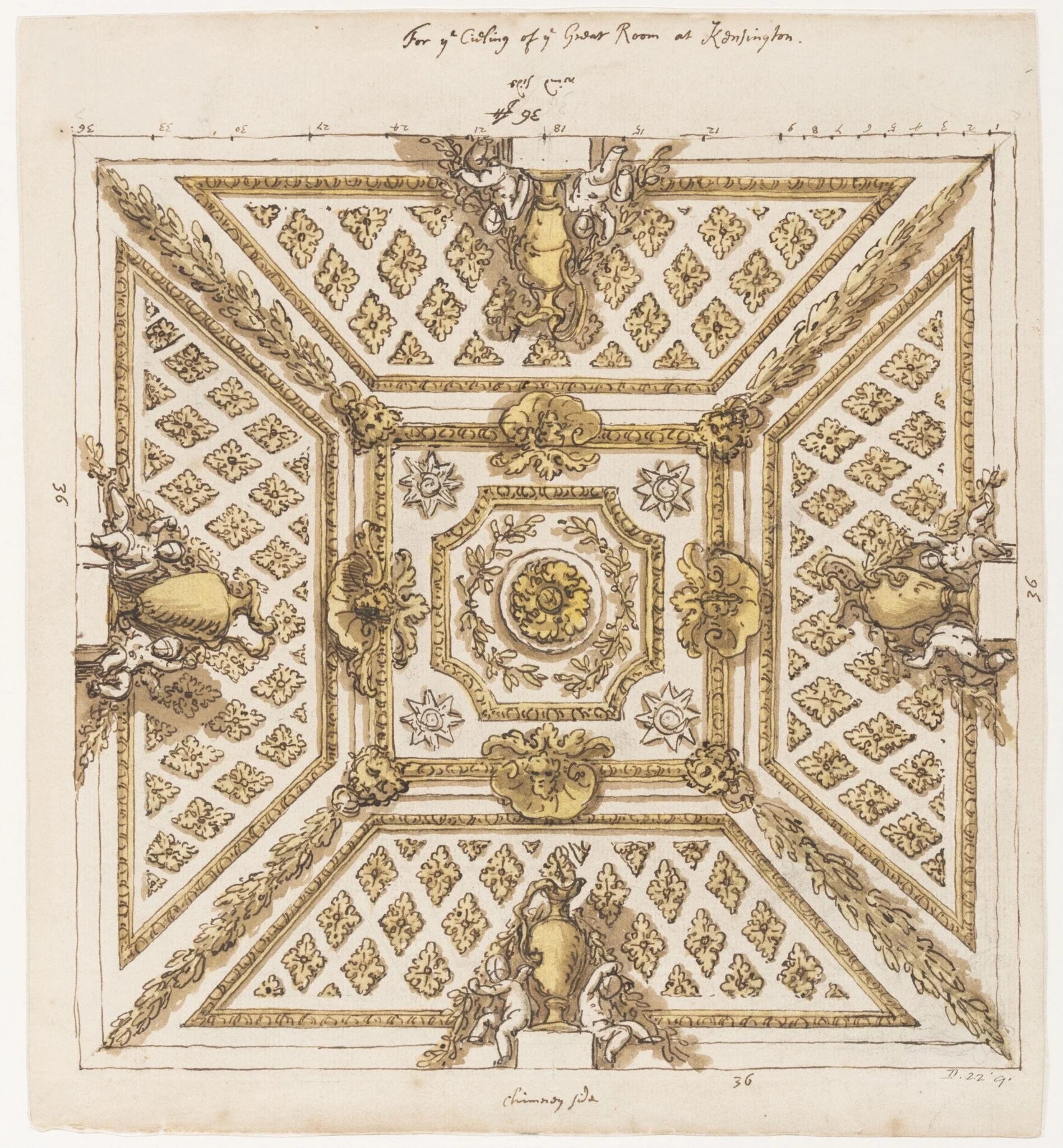 Design for the cupola room at Kensington Palace