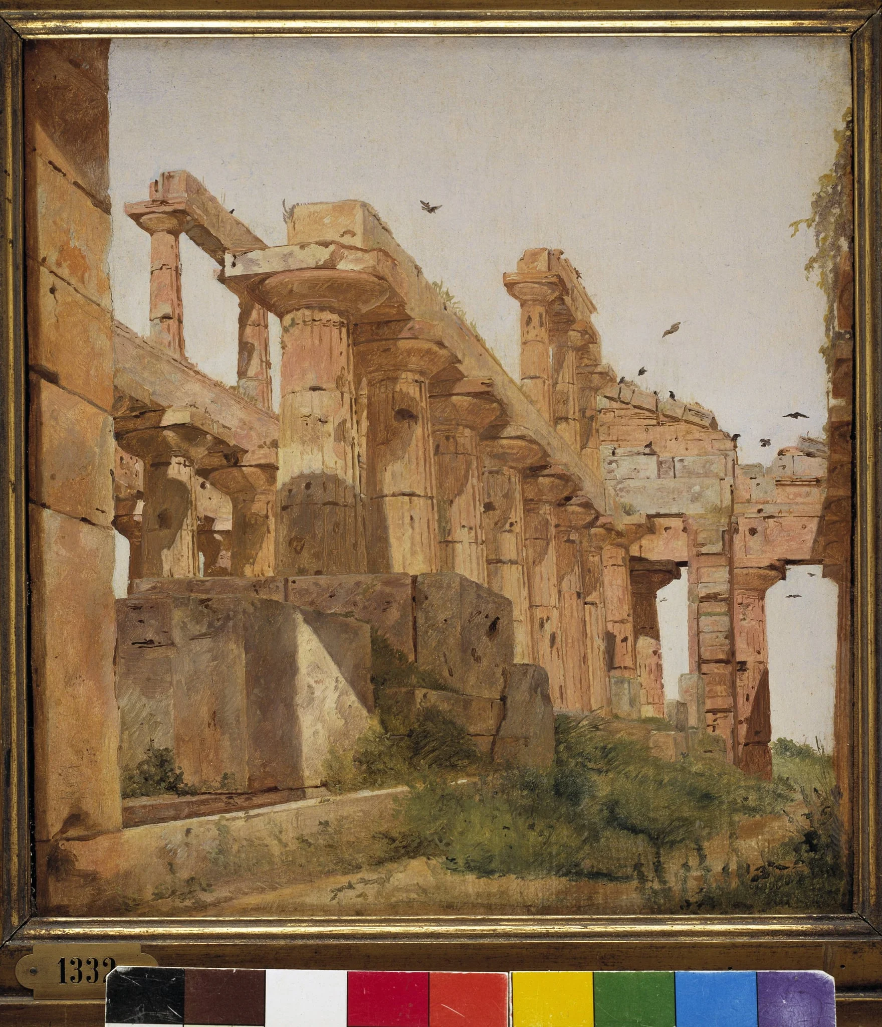 The Temple of Hera at Paestum, Italy, by Unknown, 1838