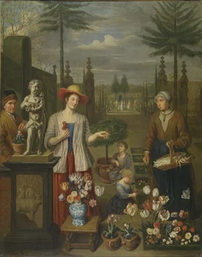 The Month of April, by Peter Snayers, oil, 1750