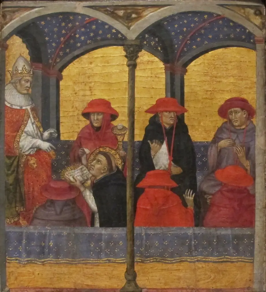 Saint Thomas Aquinas Submitting His Office of Corpus Domini to Pope Urban IV