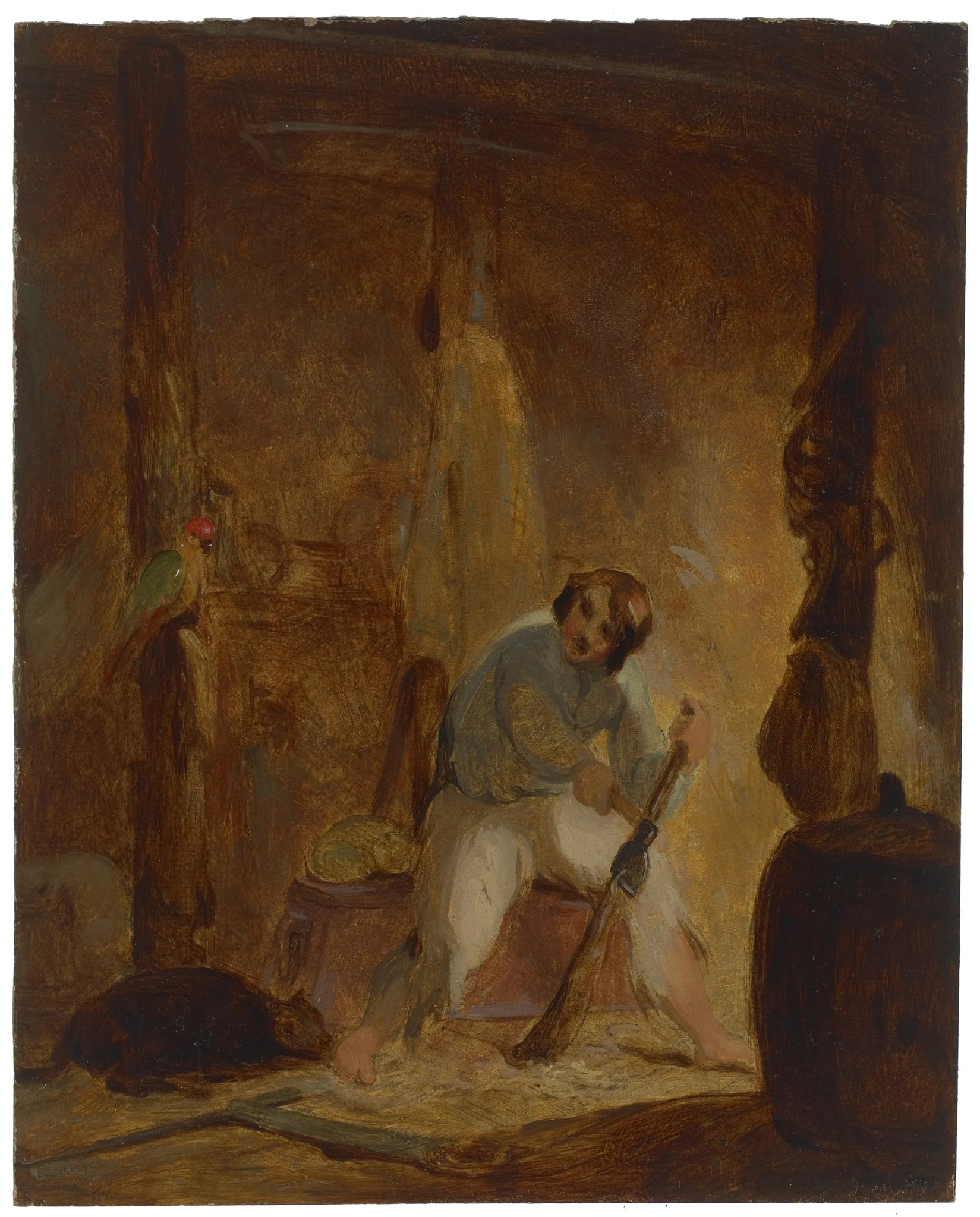 In His Cave, by Thomas Sully, unspecified, 1833
