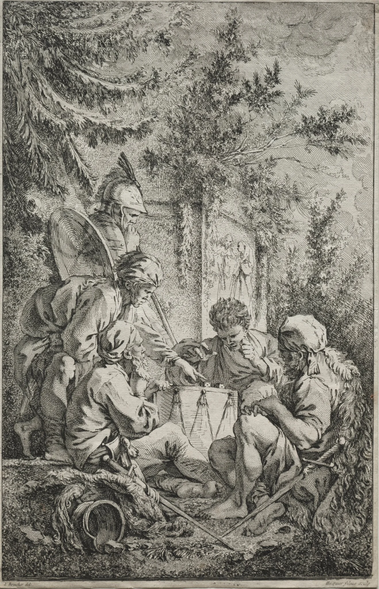 The First Guard, by Gabriel Huquier, 1754