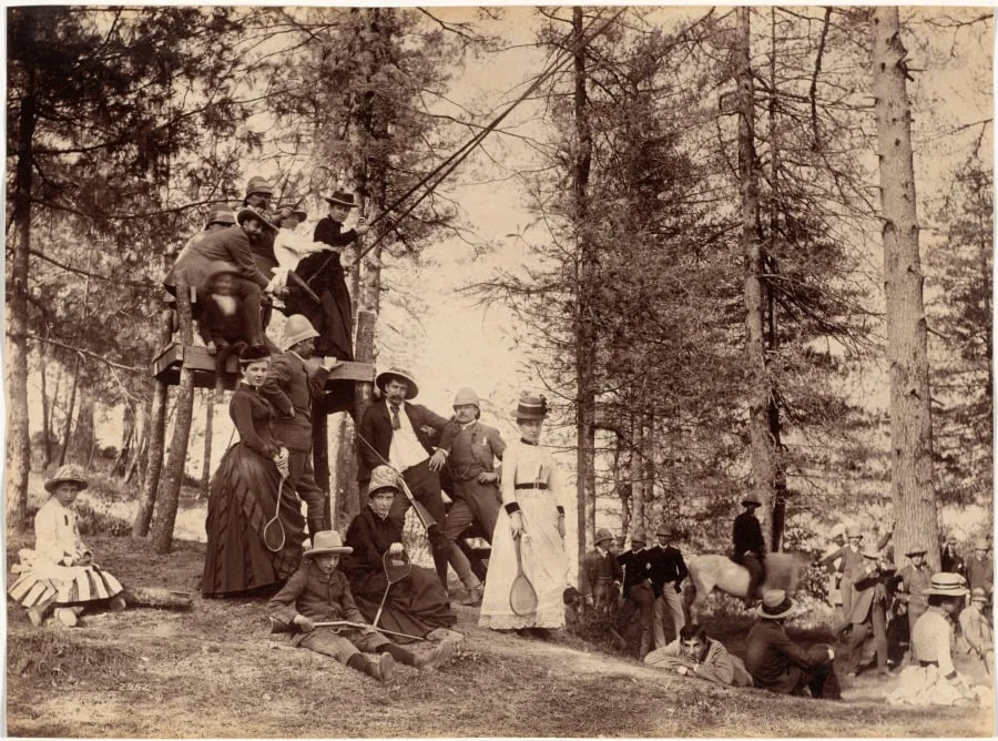 Picnic party, Mashobra, by Raja Deen Dayal, 1887