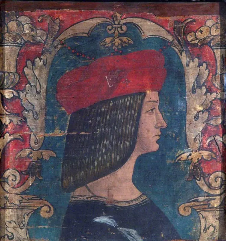 Profile Bust of a Man Facing Right (one of 29 painted panels from a frieze)