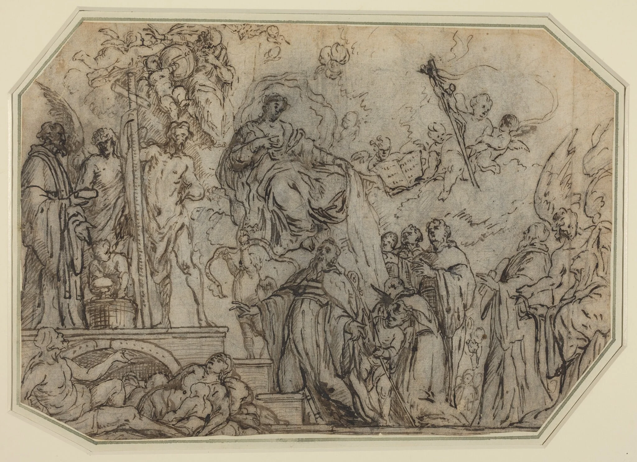 The Trinity and the Virgin Appearing to Ecclesiastics