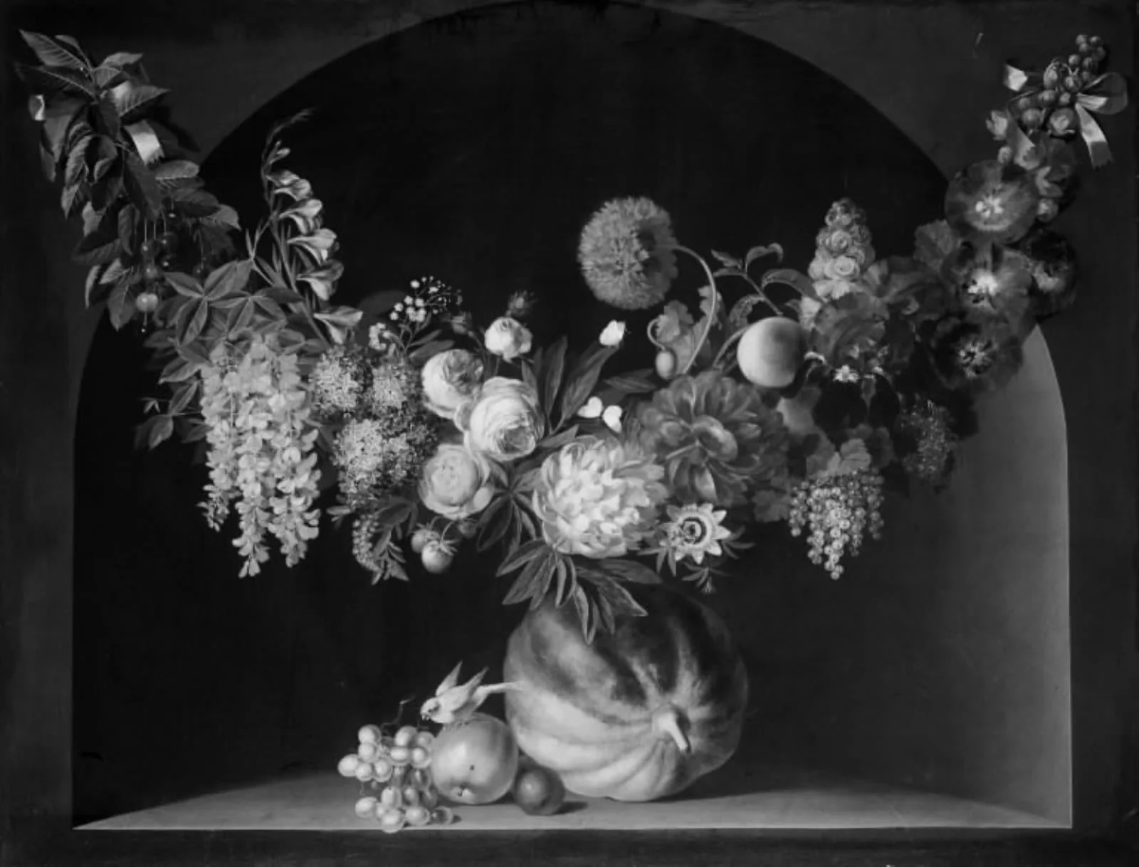 Blomsterguirlande, by Unknown, 1750