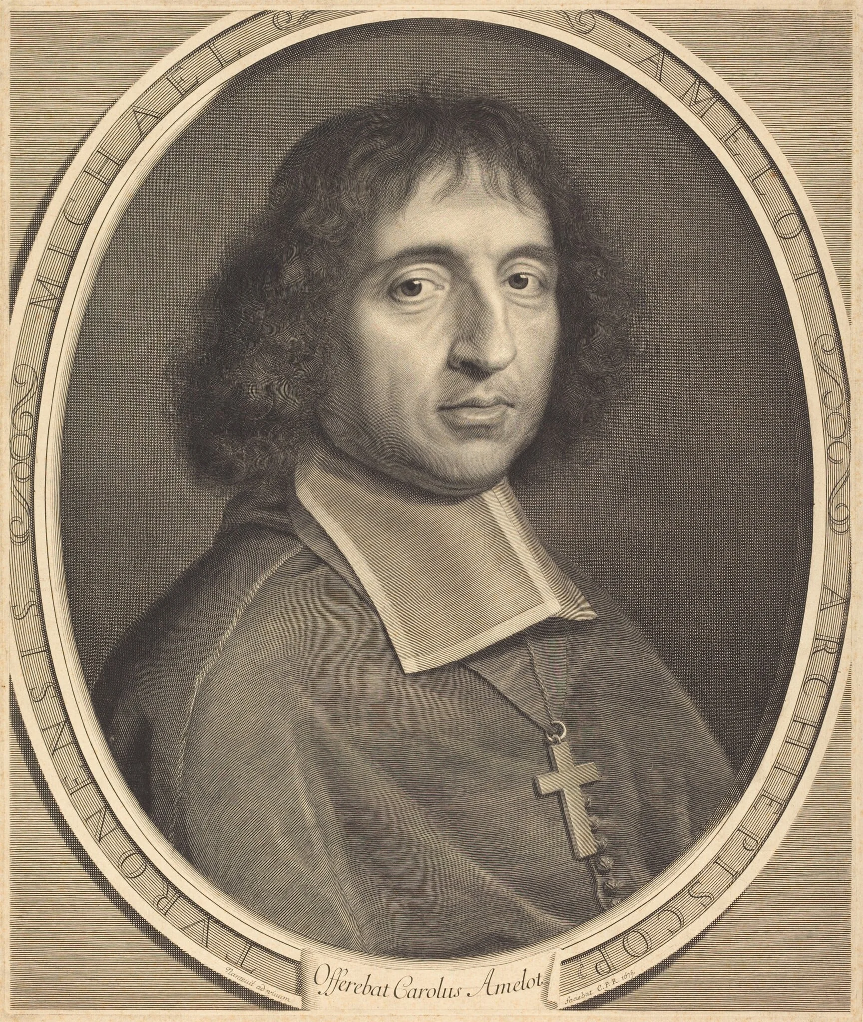 Michel Amelot, by Robert Nanteuil, ink, 1675