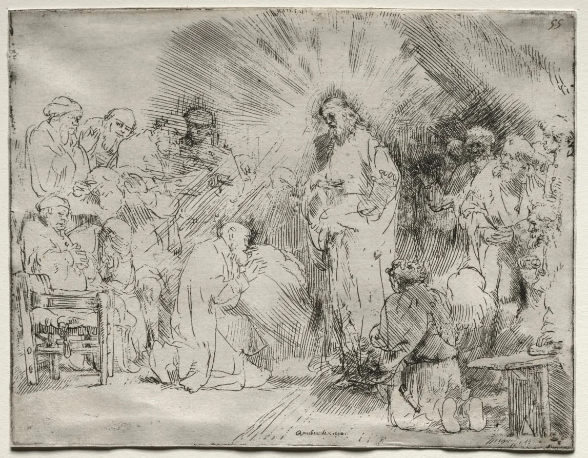 Christ Appearing to the Apostles, by Rembrandt, 1656