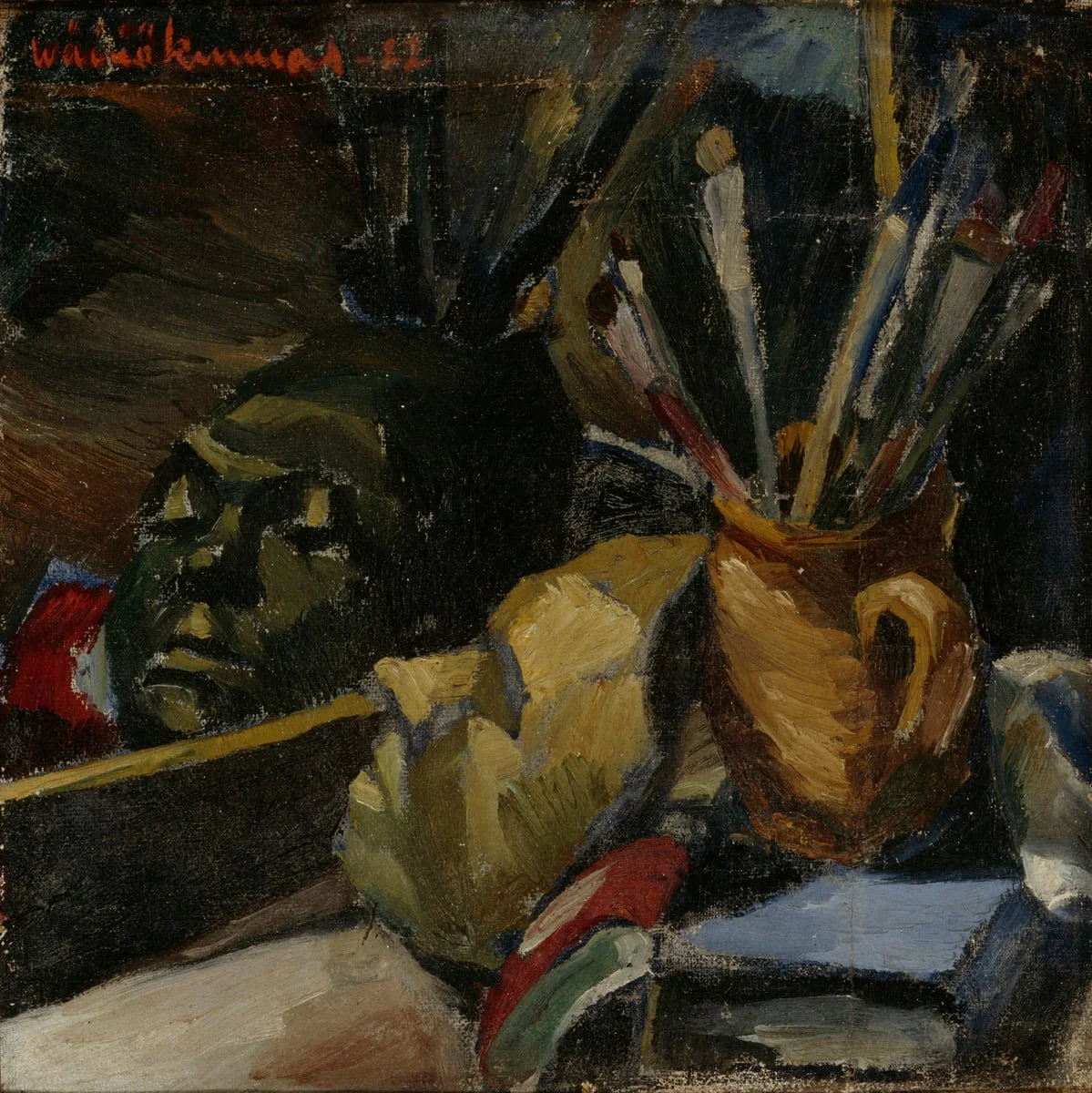 Omakuva-asetelma, by Väinö Kunnas, unspecified, 1922