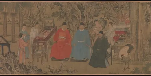 明  傳謝環  杏園雅集圖  卷|Elegant Gathering in the Apricot Garden