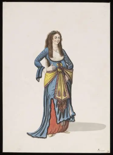 A young woman in Turkish dress