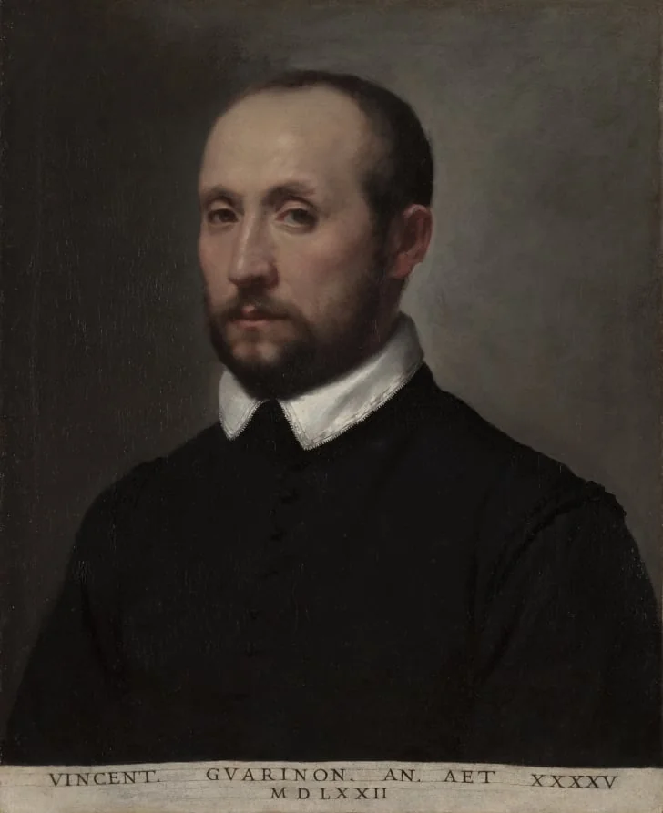 Portrait of Vincenzo Guarignoni, by Giovanni Battista Moroni, unspecified, 1572